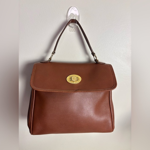 Burberry Brown & Gold Shoulder Bag with Classic Design - Picture 1 of 11